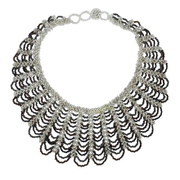 Vintage Handmade Native American Seed Bead Choker Necklace - Picture 2 of 4